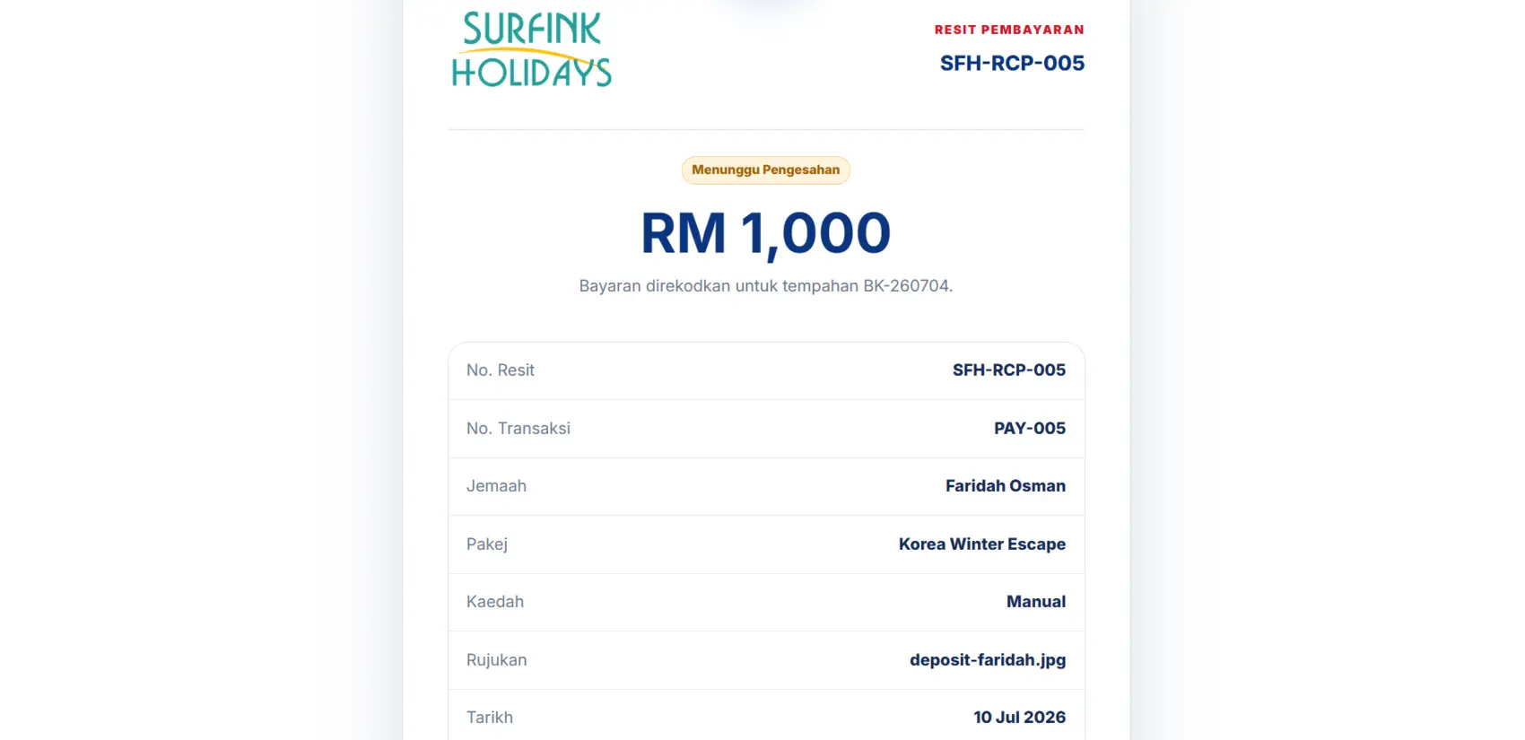 Resit Pembayaran